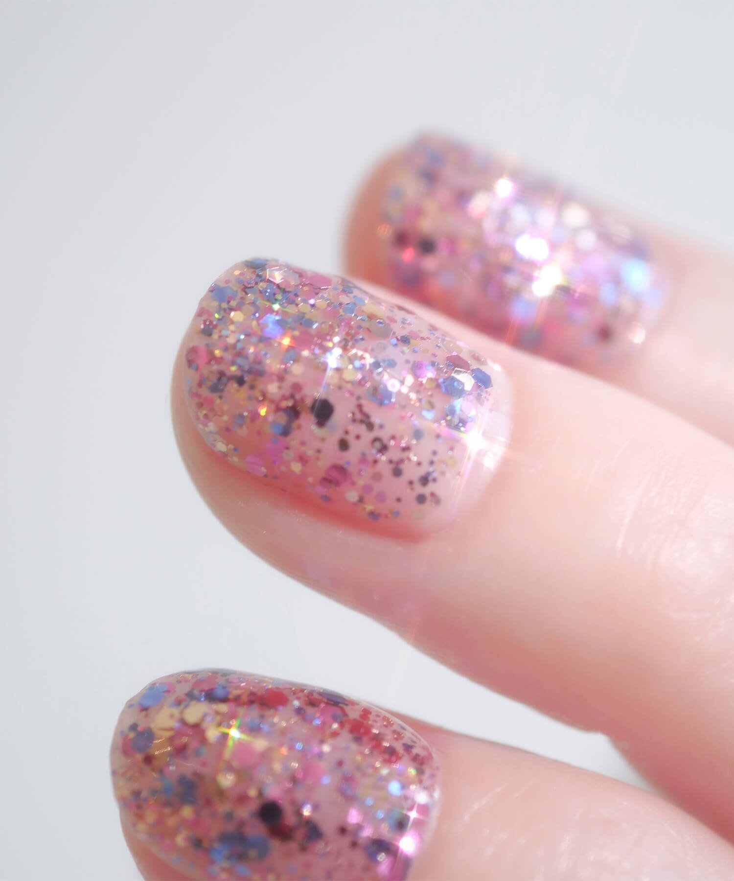 Лак для ногтей Сверкающая супер-пайеточная ткань Nails Inc, purple — фото 3