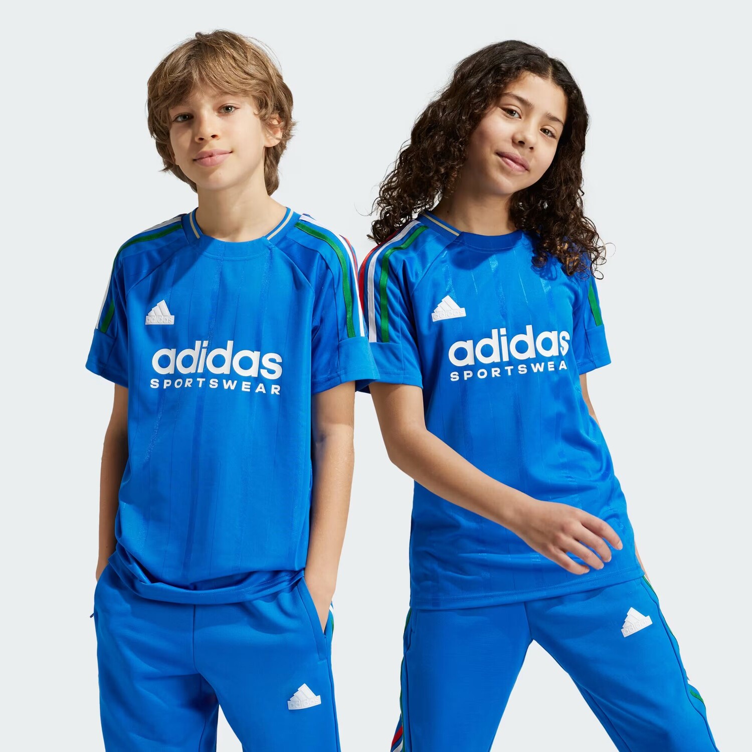 

Детская футболка Tiro Nations Pack Adidas, цвет Blue/Green/White/Red