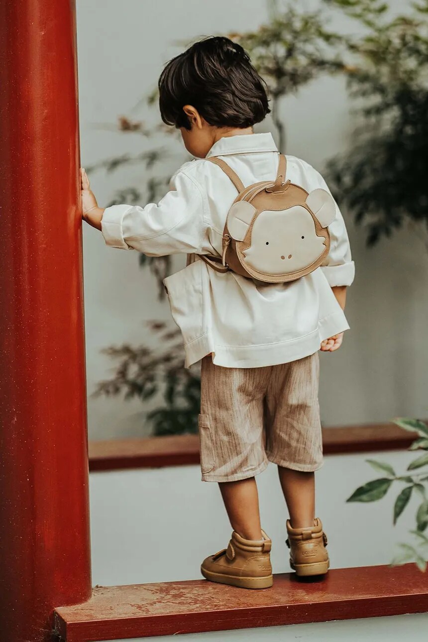 

Кожаный рюкзак для детей Kapi Special Backpack Monkey Donsje, коричневый