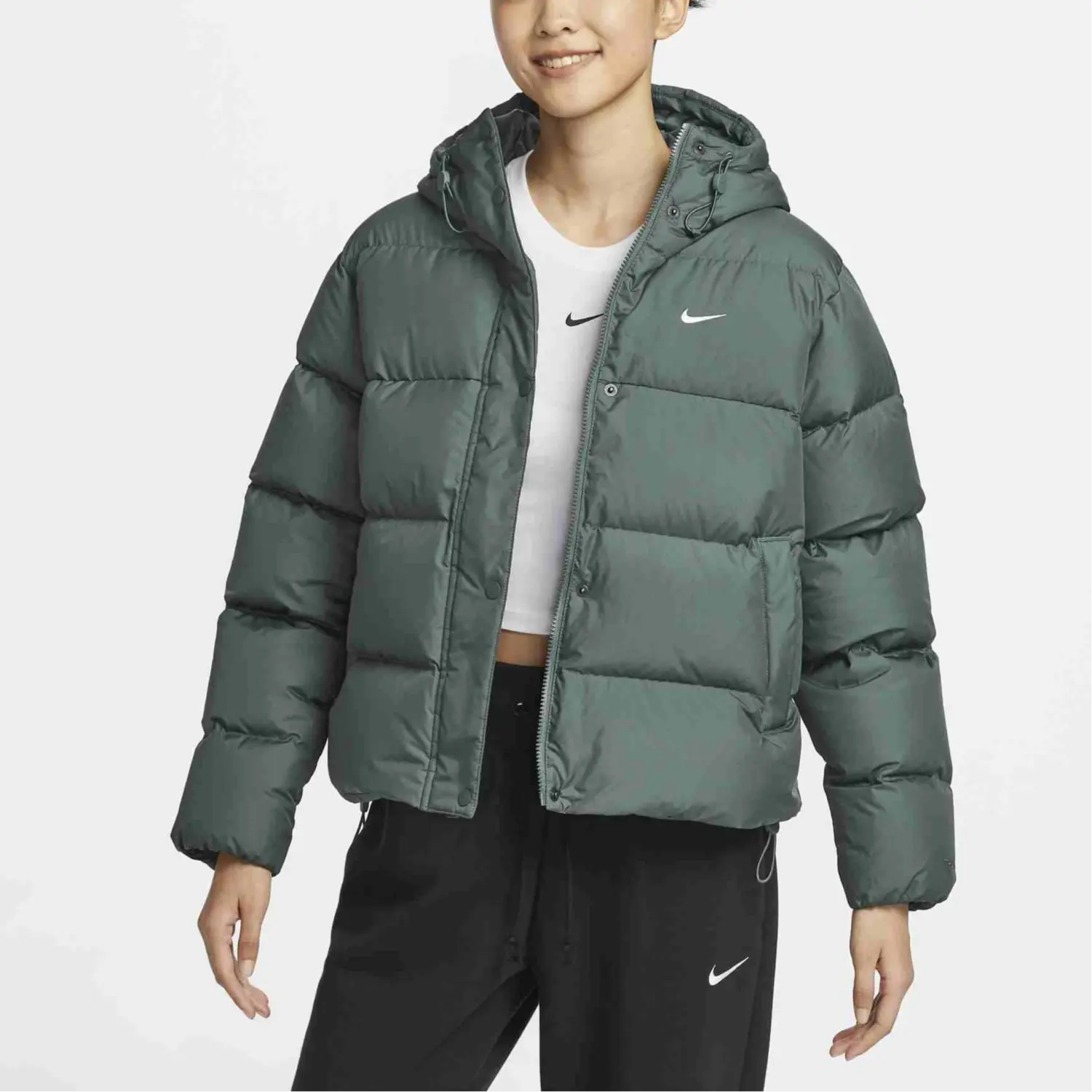 Therma-FIT Спортивная одежда Metro Пуховая Куртка Женская Винтажный Зеленый Nike — фото 3