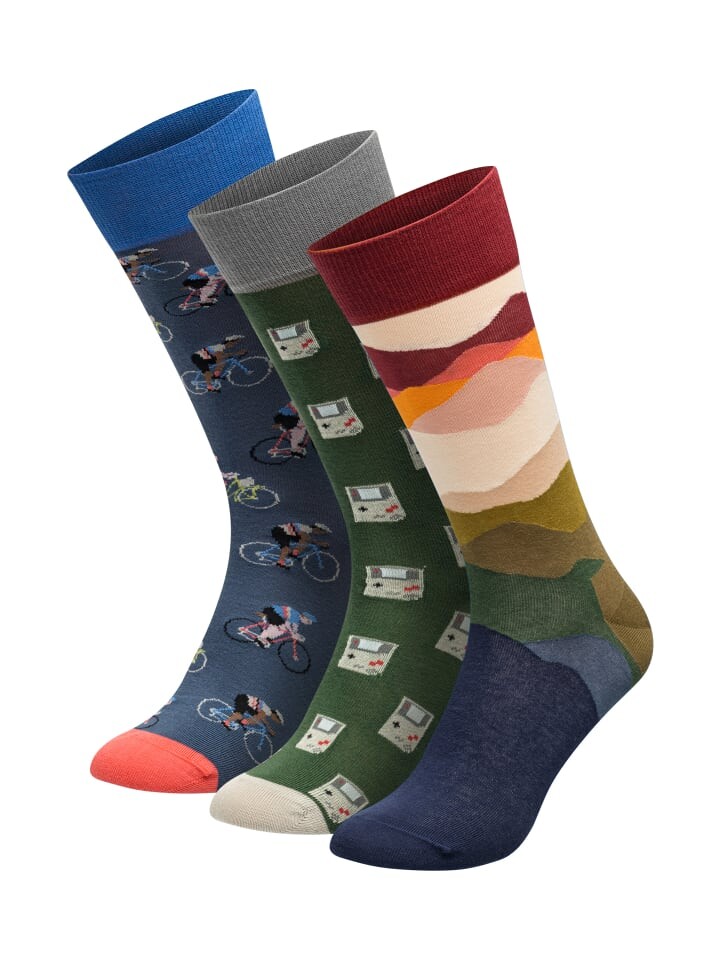 

Носки DillySocks 3er Pack Chilling Days Ahead, цвет blue - green - white - red