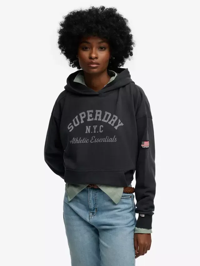 Спортивная толстовка свободного кроя Athletic Essentials, цвет Eclipse Navy Superdry