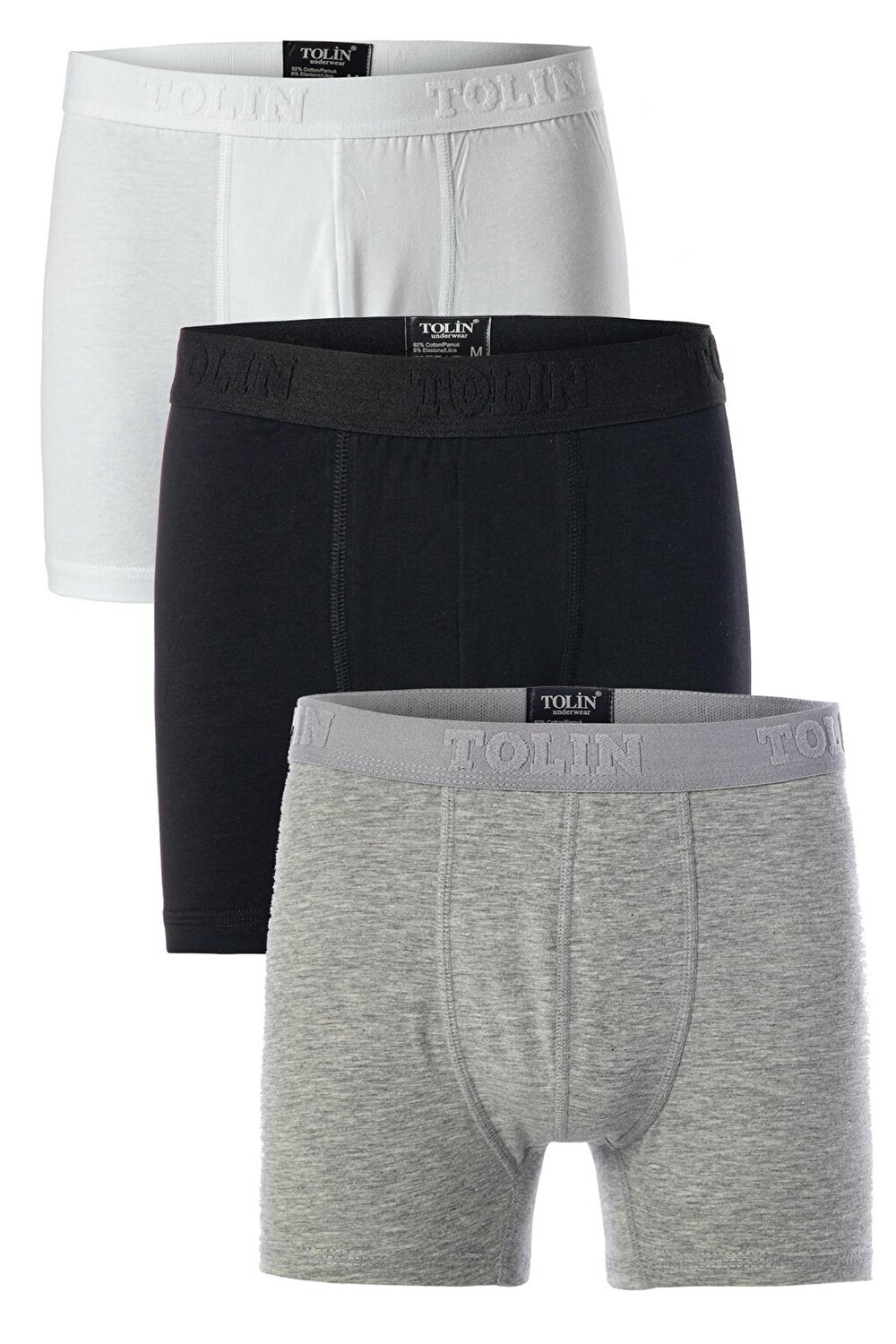 

Мужские хлопковые гибкие боксеры с принтом на талии, 3 предмета 4147001 TOLIN