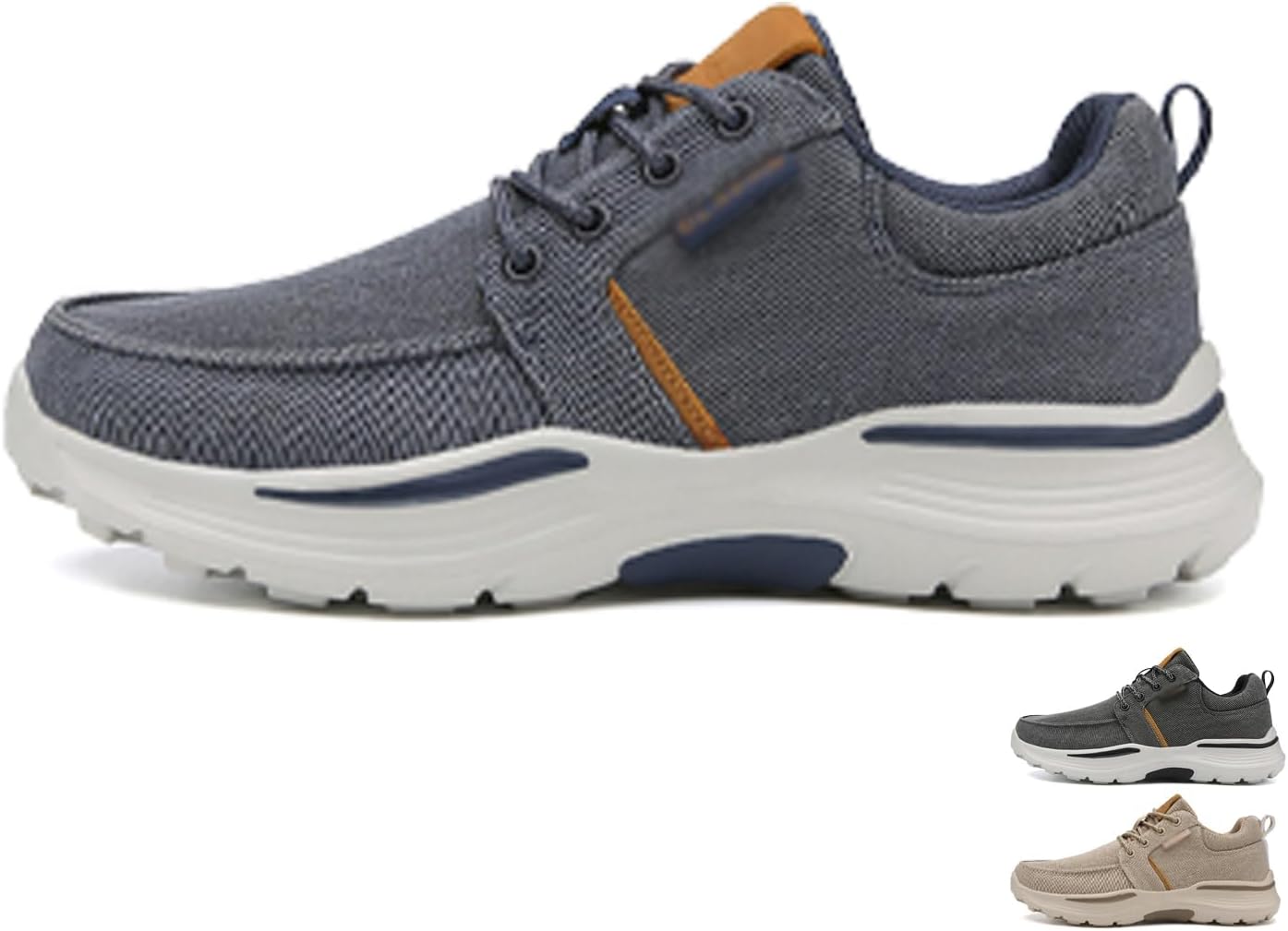 

Мужские дышащие спортивные туфли из канвы, повседневные лоферы для мужчин, удобные легкие кроссовки для улицы на платформе, противоскользящие вулканизированные обувь Lymphvity, синий