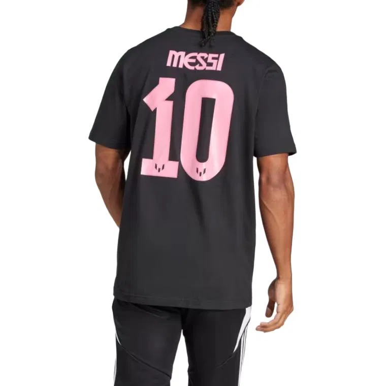 Футболка с принтом Messi Adidas Black — фото 4