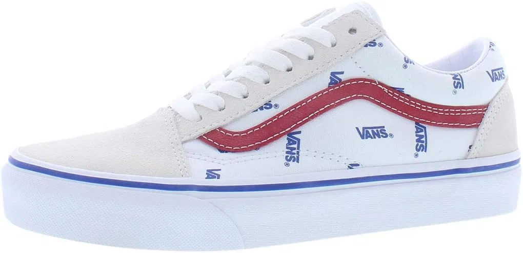 Кроссовки Vans Asher для женщин, White, Beige, Red