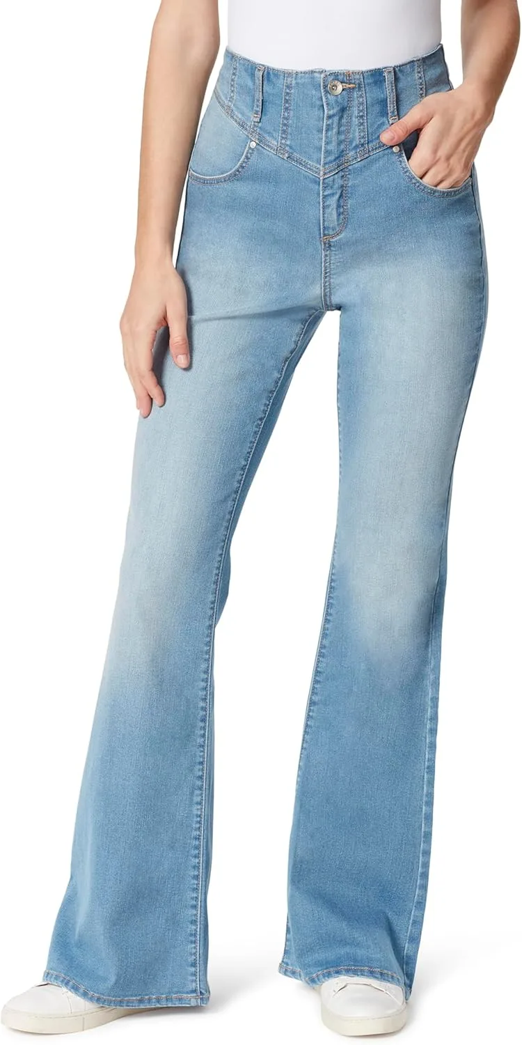 

Женские джинсы Super High Slim Flare FRAYED Jeans