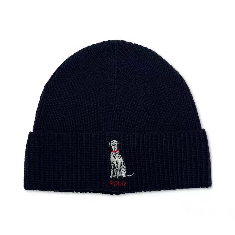 

Polo Ralph Lauren Шерстяная вязаная шапка мужская черная, Black