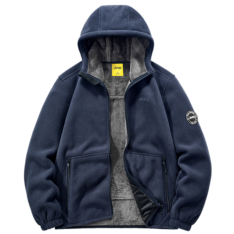 

Куртка Unisex Hooded Fleece lined Others Jeep, темно-синий
