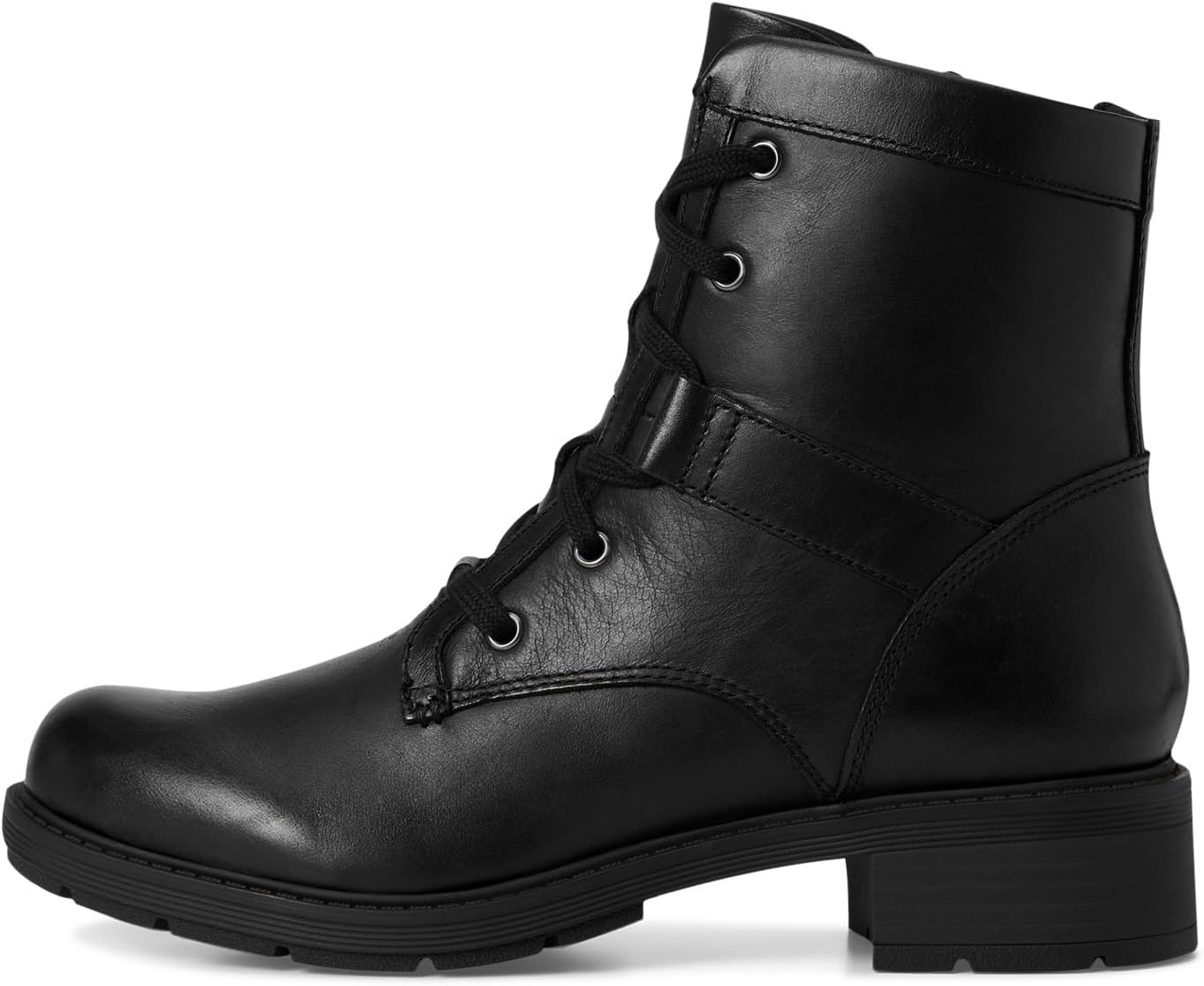 Ботинки женские Clarks Hearth Parker кожаные на шнуровке, черный — фото 4