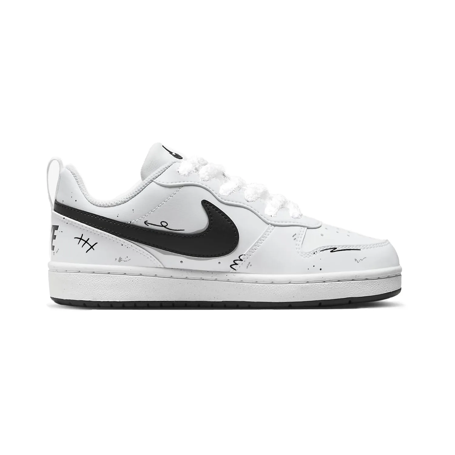 Nike Кроссовки для скейтбординга Court Borough Gray Waterdrop из синтетической кожи, черные, унисекс — фото 3