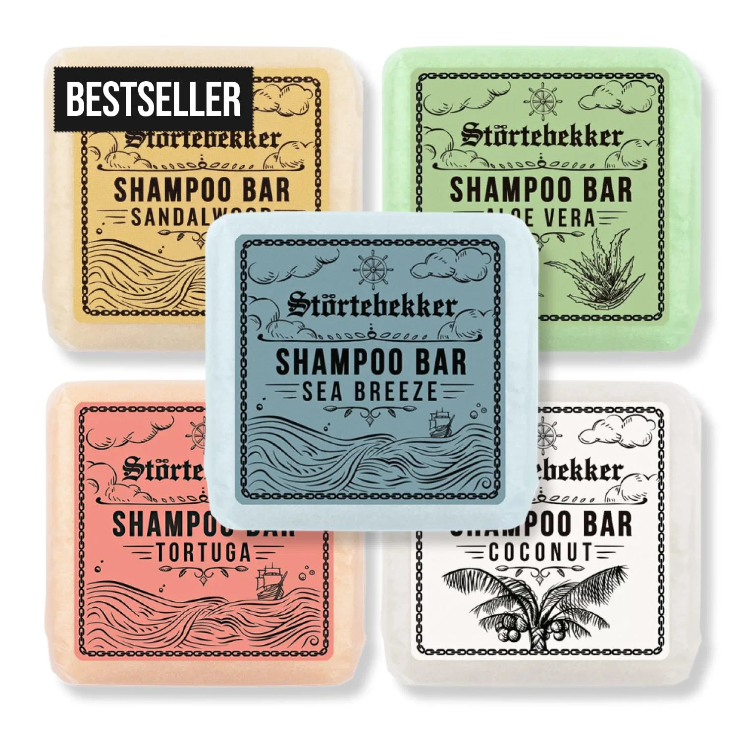 Набор твердых шампуней Störtebekker Premium Top 5 (5 ароматов) Störtebekker Shaving Accessories