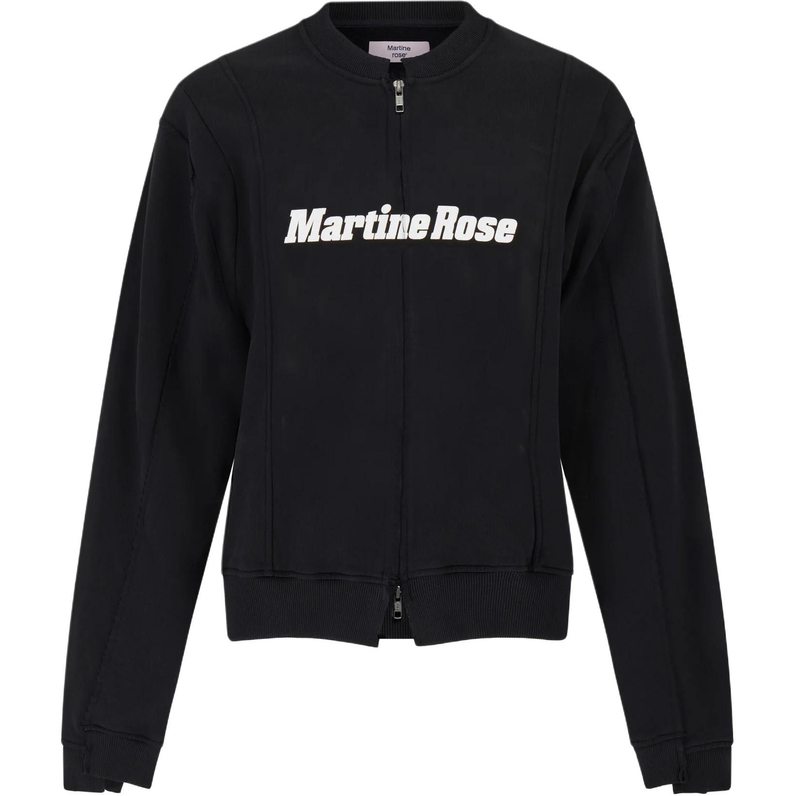 

Укороченная толстовка на молнии Martine Rose, washed черный