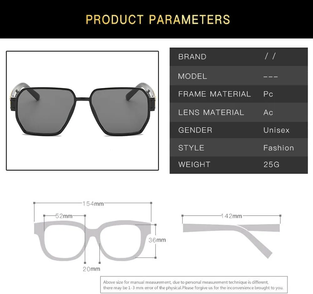 

Модные очки для женщин 2027 года, большая оправа, многоугольная форма, защита UV400, винтажные солнцезащитные очки для женщин, золотисто-розовые MTZJH, One Color