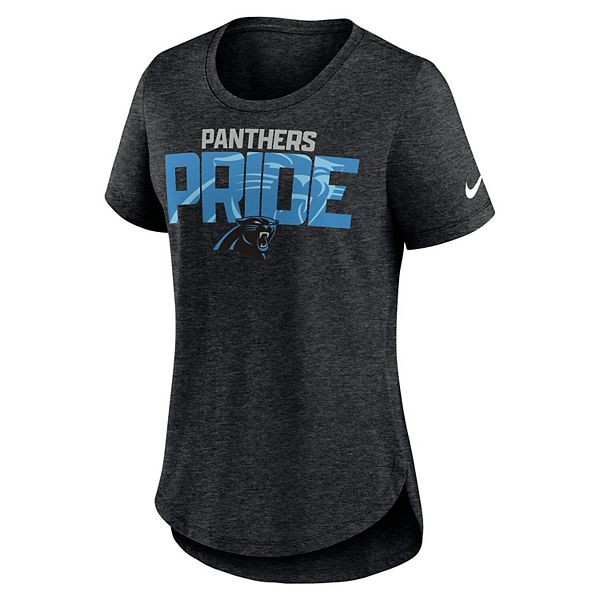 Женская футболка heather black carolina panthers local fashion tri-blend Nike — фото 3