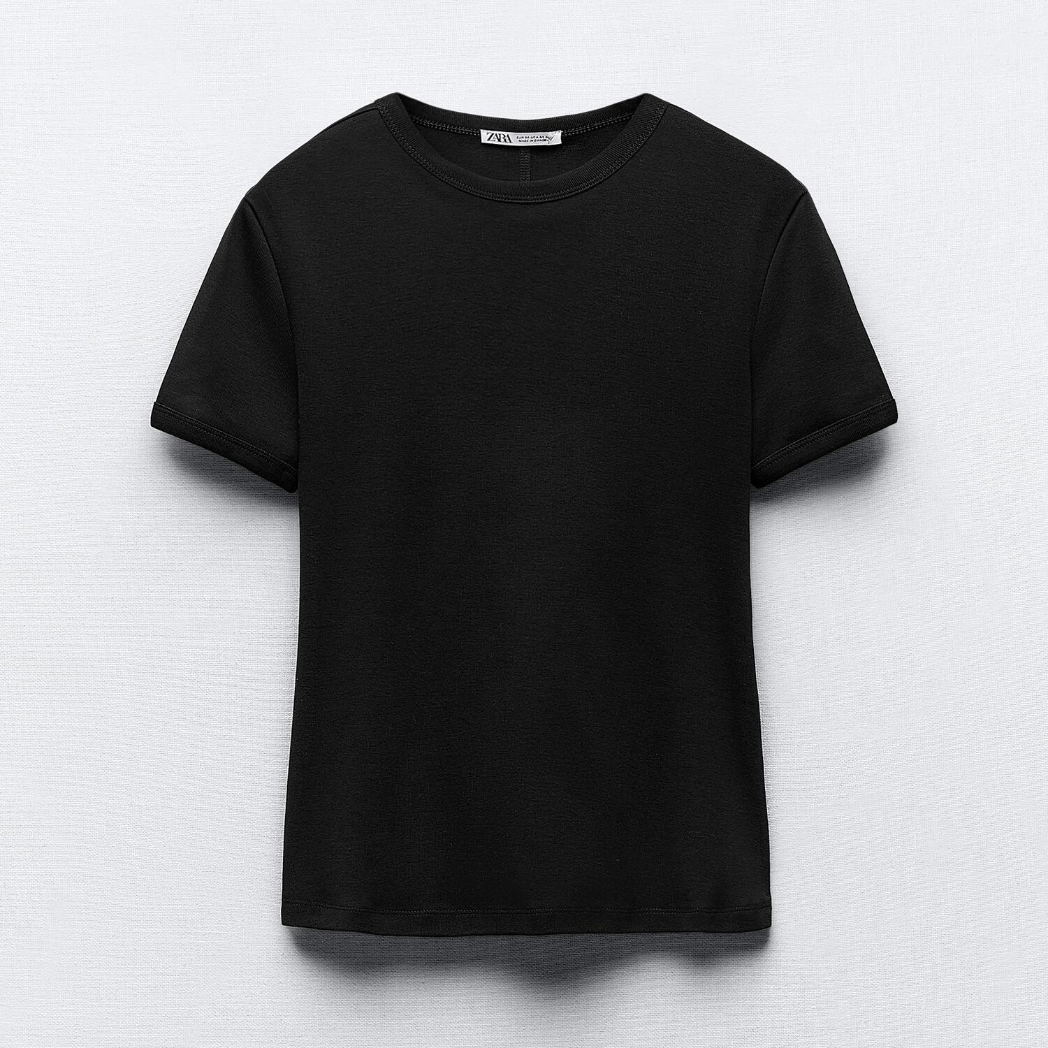 

Футболка Zara With Back Seam, черный