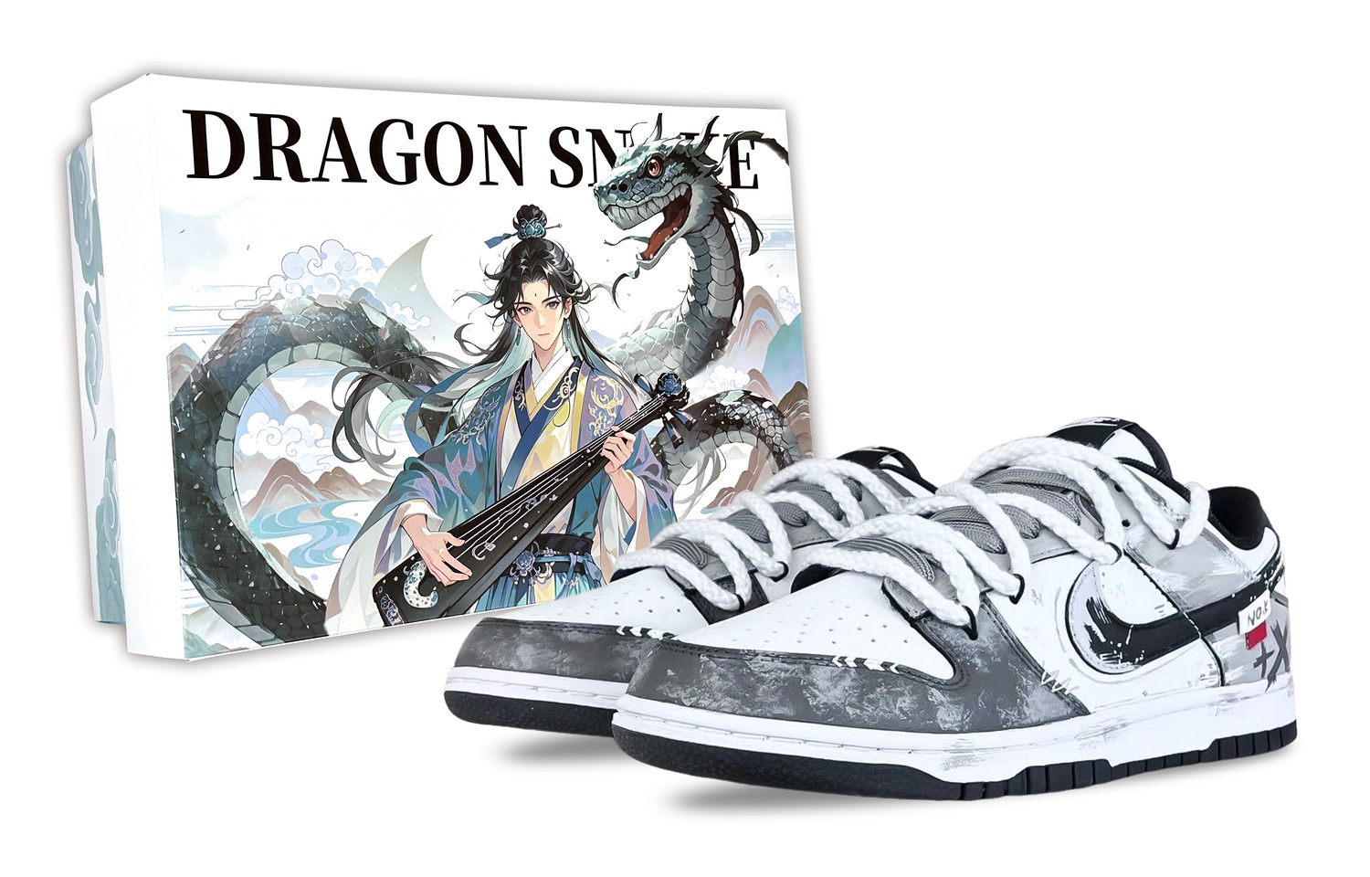 

Кроссовки для скейтбординга Dunk Low Sea Salt Bubbles, Cross Association, специальная упаковка, износостойкие, низкие, унисекс Nike, серый белый