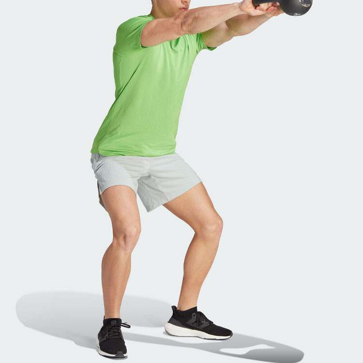 Футболка Hiit мужская зеленая Adidas, зеленый — фото 4