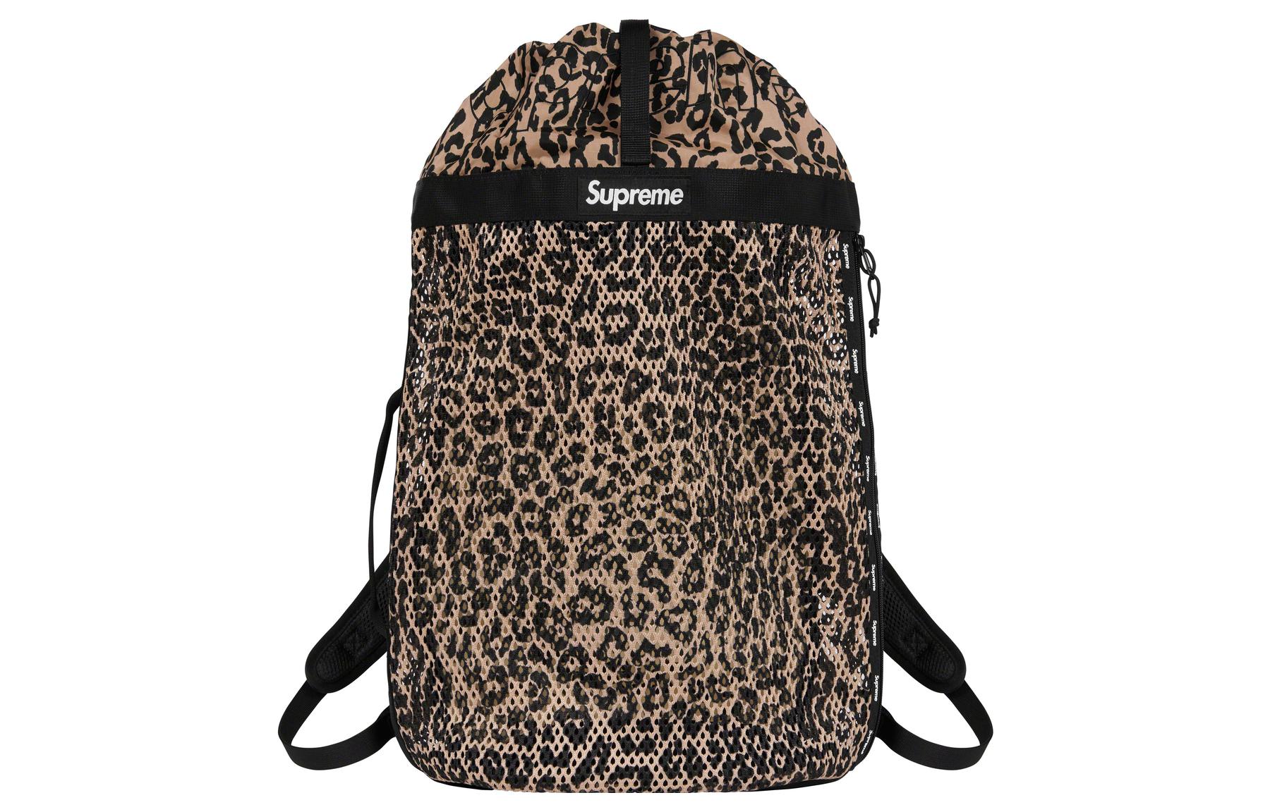 

Supreme Нейлоновый рюкзак унисекс с леопардовым принтом, Leopard Print