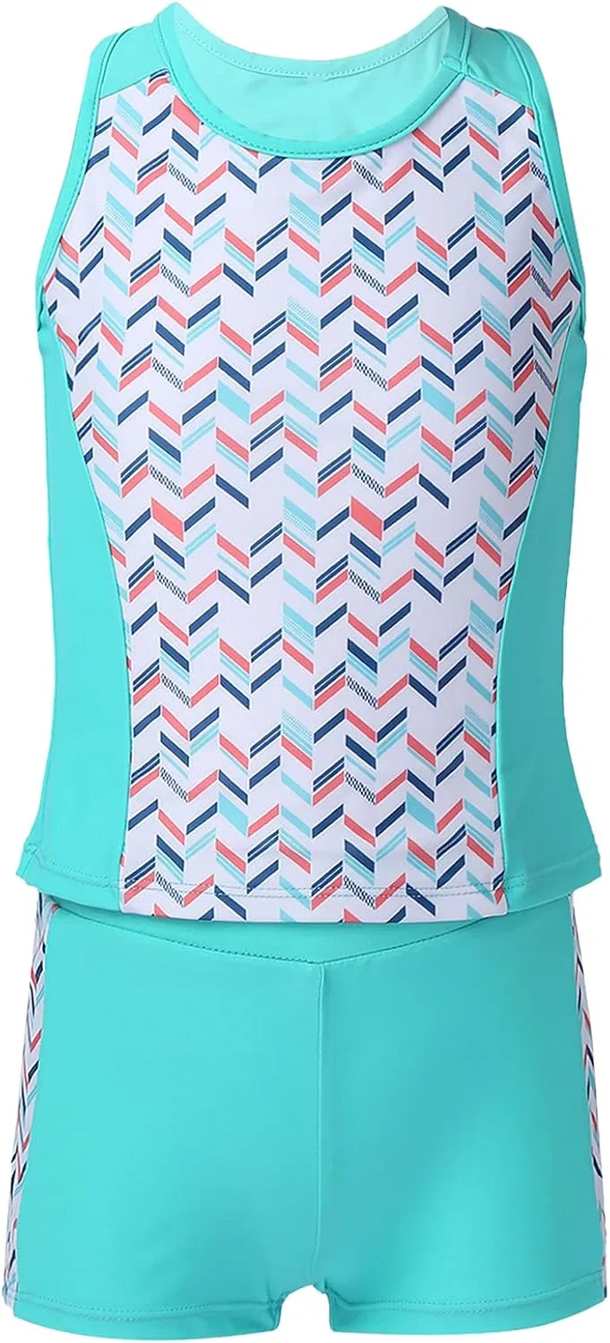 Спортивный костюм для девочек dPois, 2 предмета, топ и шорты, Mint Green