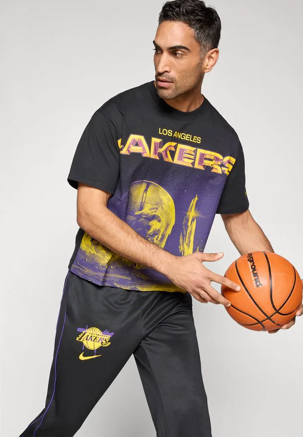 Футболка с объемным принтом los angeles lakers Nike Performance, Black — фото 4