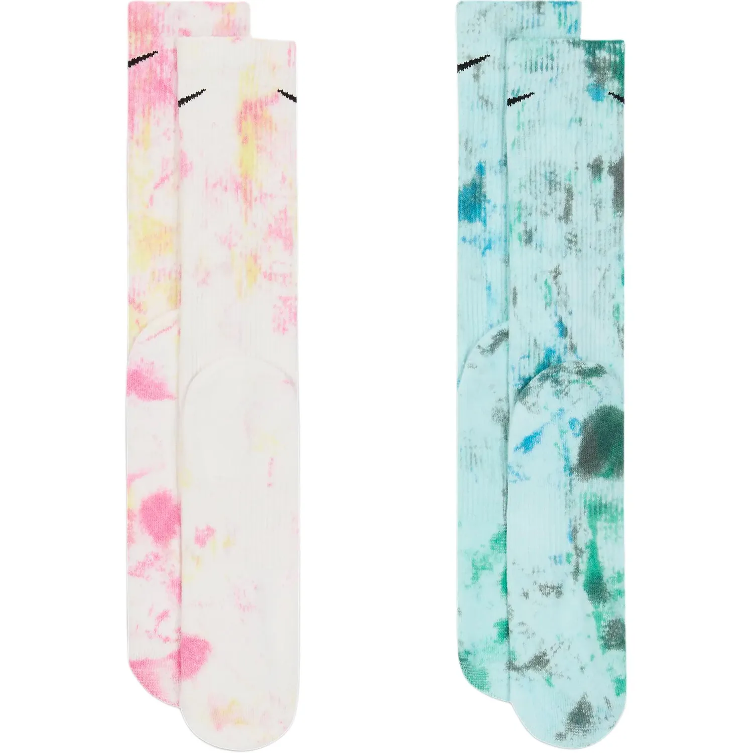 Everyday Plus Cushioned Crew Socks 2 Pairs Nike, 2 pack (розовый+зеленый) — фото 3