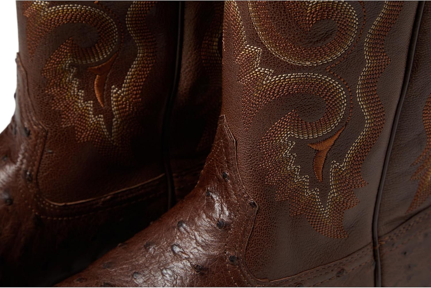 Мужские вестерн-сапоги Ariat Barley Ultra, Dark Tabac Full Quill Ostritch — фото 2