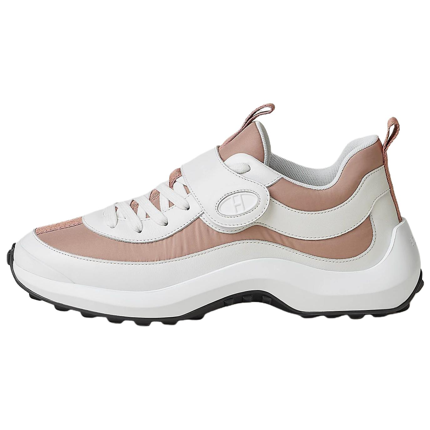 HERMES Кроссовки Loop Calfskin низкие повседневные 4 см женские розовые