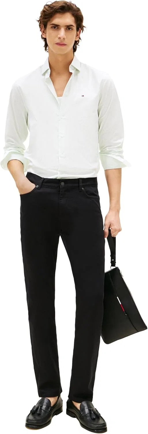 Джинсы, Slim Fit, Tommy Hilfiger, Черный — фото 3