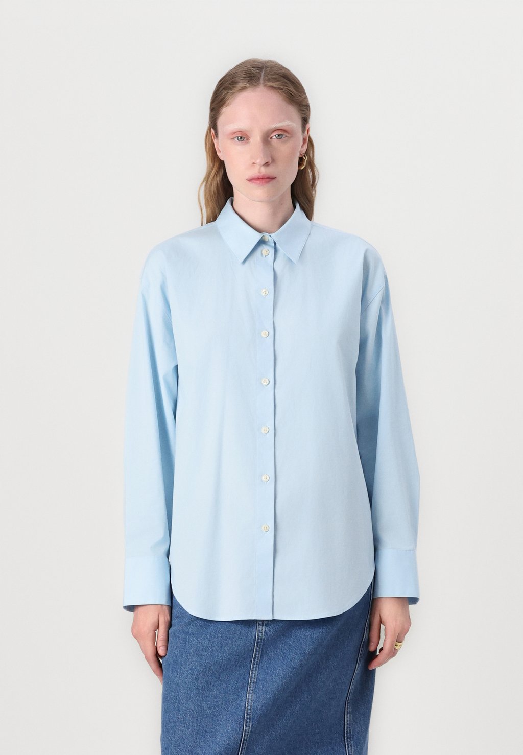 

Блузка на пуговицах SHIRT Calvin Klein, светло-голубой