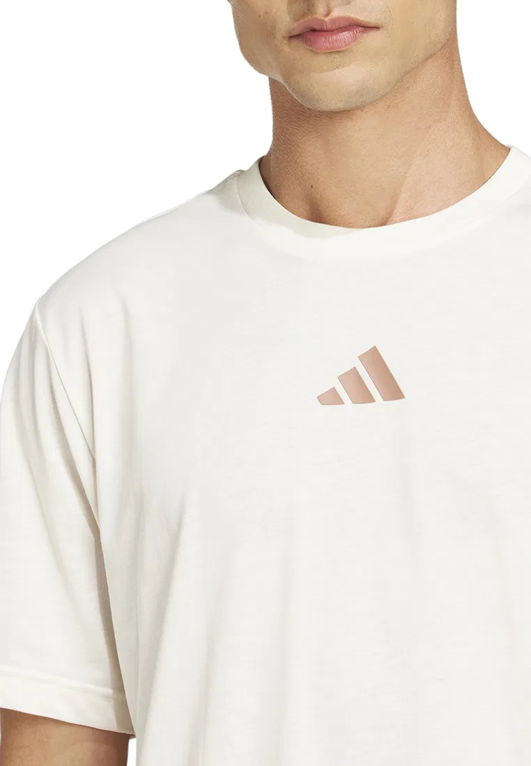 Футболка тренировочная Climacool One Rep At A Time, короткий рукав, Adidas, белый — фото 3