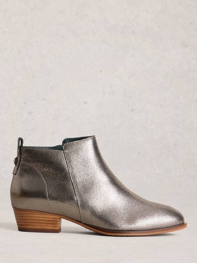 Широкие кожаные ботинки до щиколотки White Stuff, Pewter