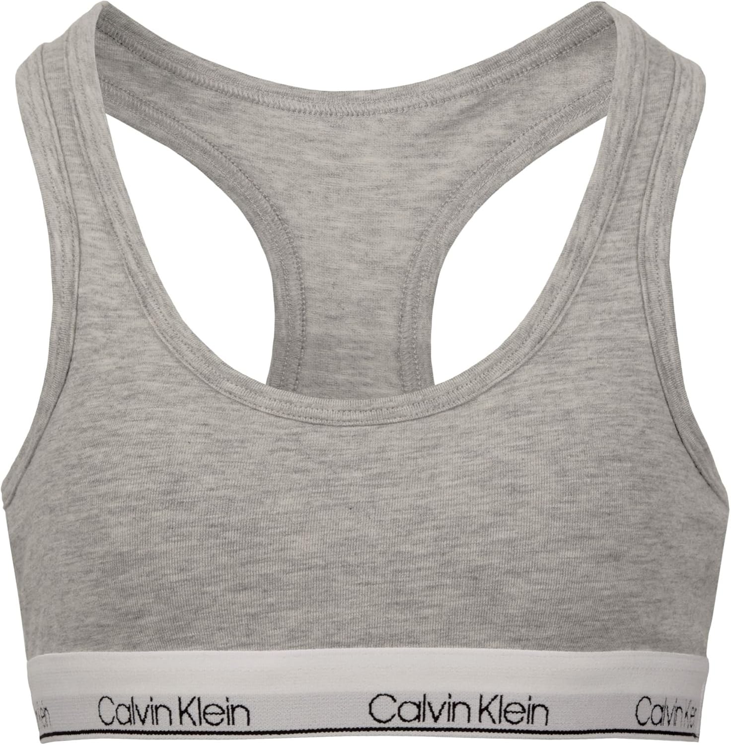 Большой современный формованный бюстгальтер-бралетт Calvin Klein для девочек, Heather Grey — фото 2