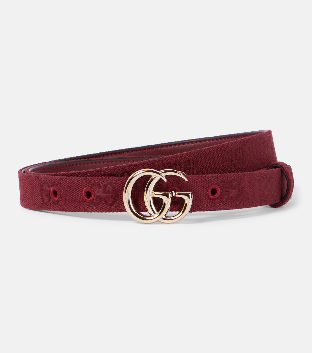 

Ремень GG Marmont из ткани Gucci, Ros. Ancor. Dk Ros. Anc