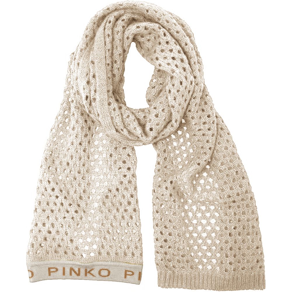 

Бежевый акриловый шарф Pinko