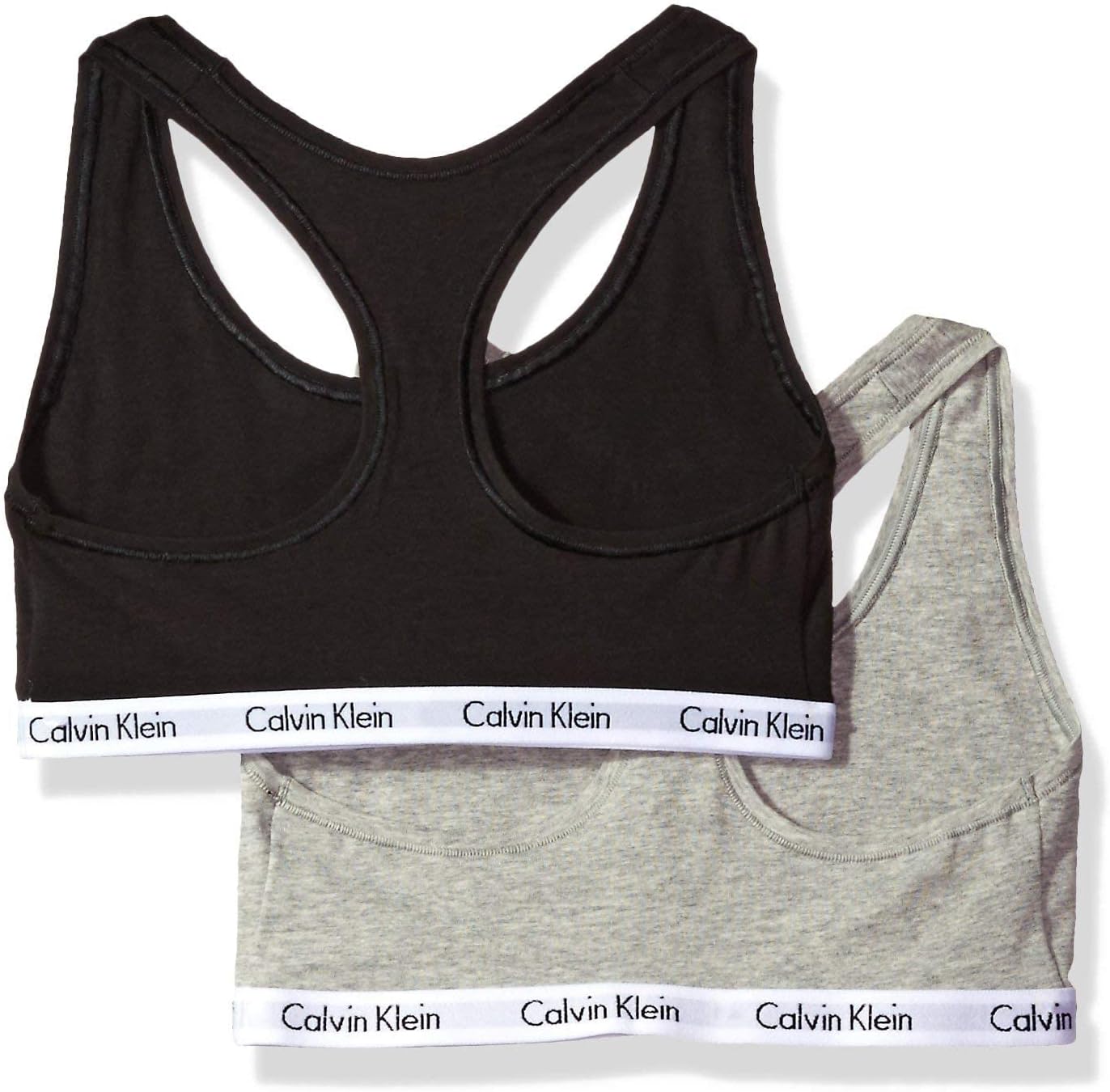 Женский бюстгальтер-бралетт Calvin Klein Carousel с логотипом, Black/Grey Heather — фото 2