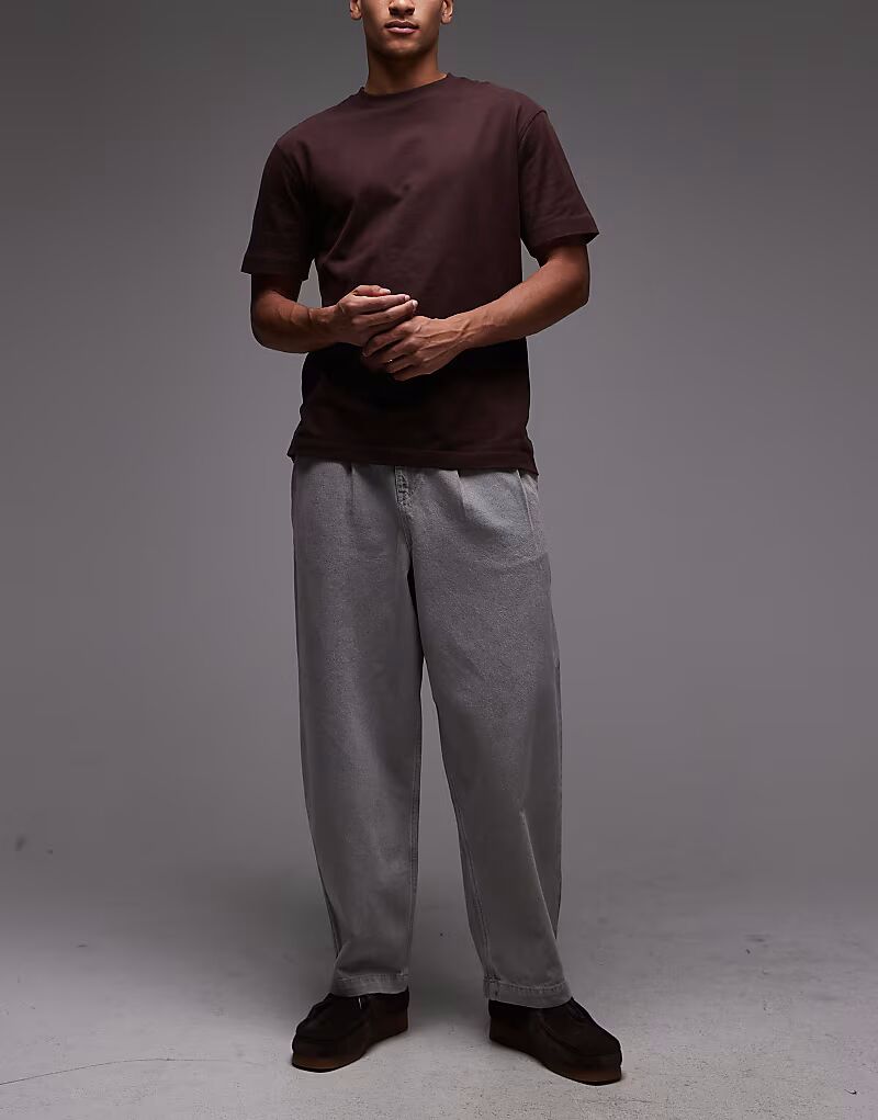 

Зауженные джинсы свободного кроя с оттенком Asos Design, темно-серый