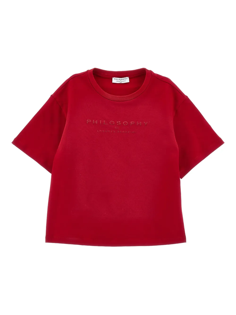 

Футболка с логотипом и блестками Philosophy Di Lorenzo Serafini Kids, красный
