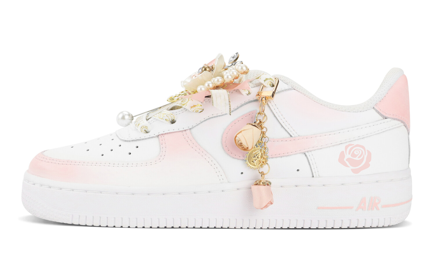 

Кроссовки Air Force 1 для скейтбординга мужские низкие розовый/белый Nike