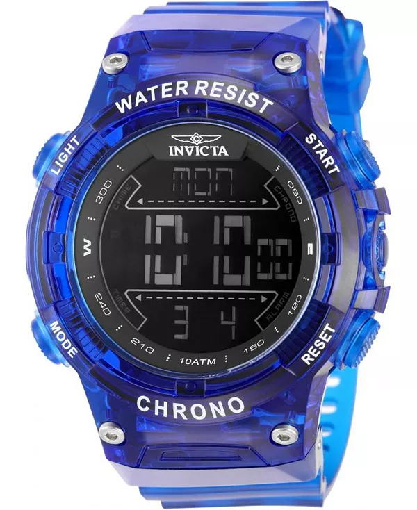 

Мужские часы Invicta Racing 49048 с цифровым gmt/будильником и черным циферблатом Invicta, blue