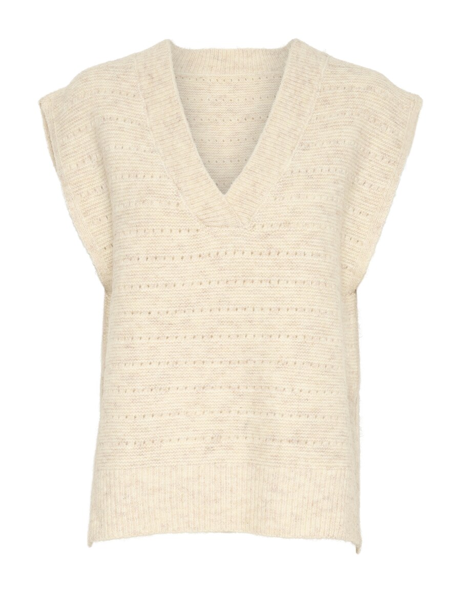

Вязаный кардиган Cream Knitted Vest Kiko, пятнистый бежевый