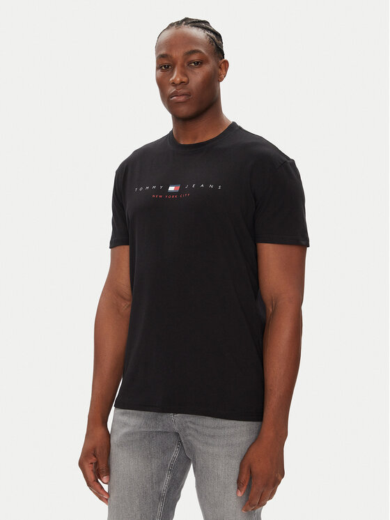 

Футболка regular fit Flag Linear DM0DM21911 Tommy Jeans, чёрный