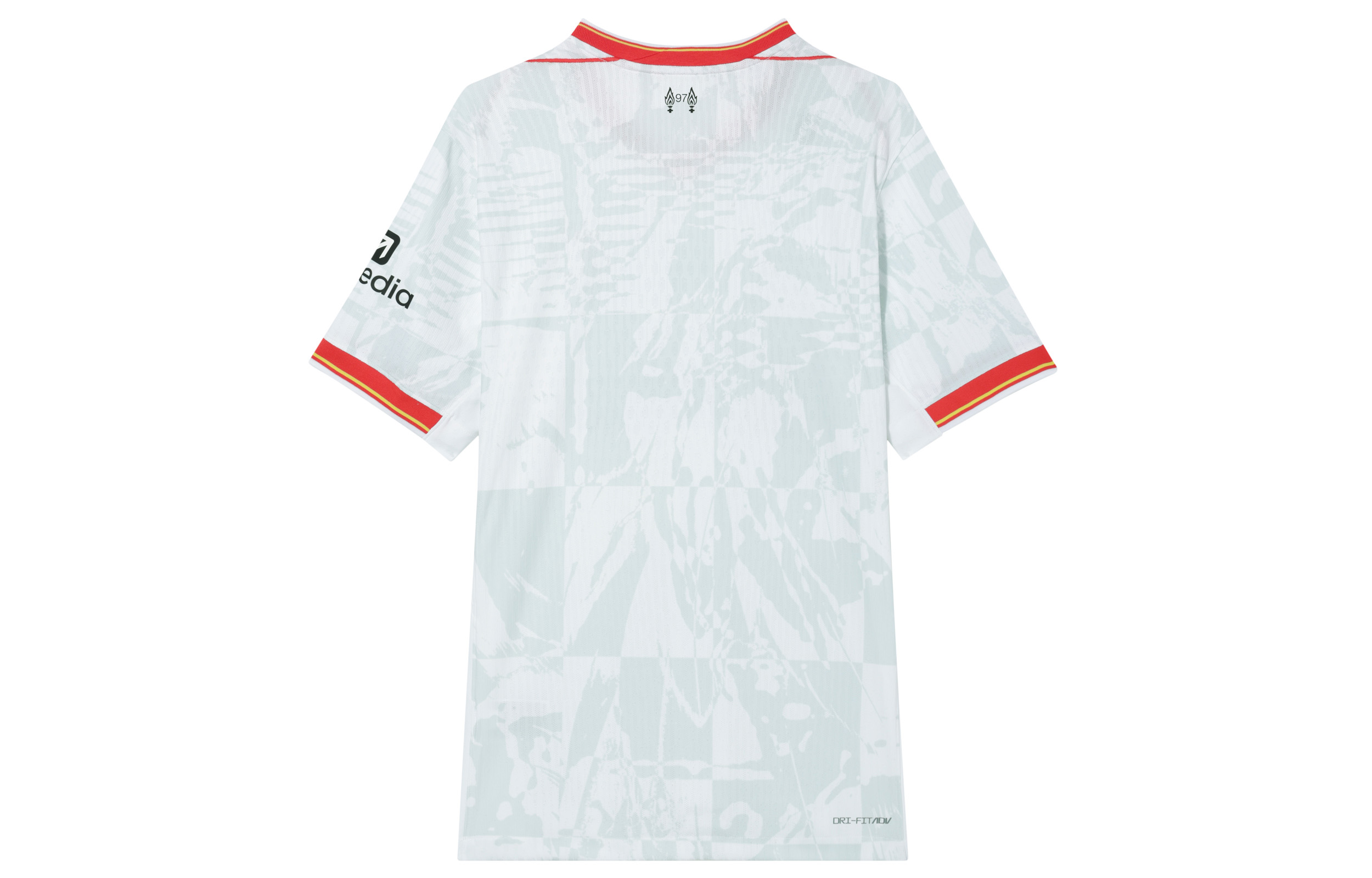 Ливерпуль Fc 2024/25 гостевая футболка для мужских тренировок Dri FIT Adv футбольная аутентичная Nike, белый/платиновый/черный/красный — фото 4