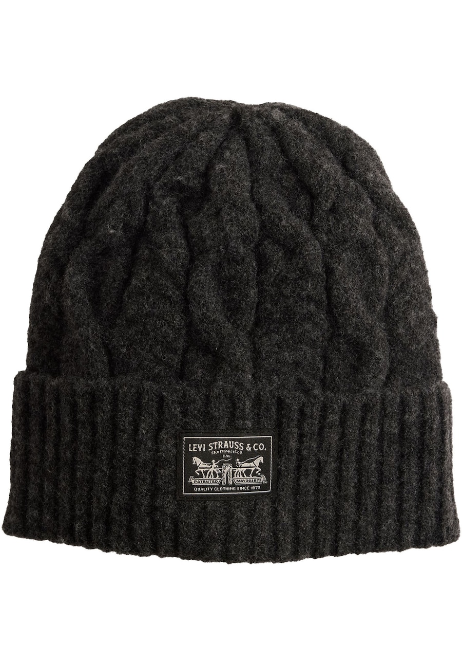 

Шапка LEVI'S Holiday Cable, Mottled Black