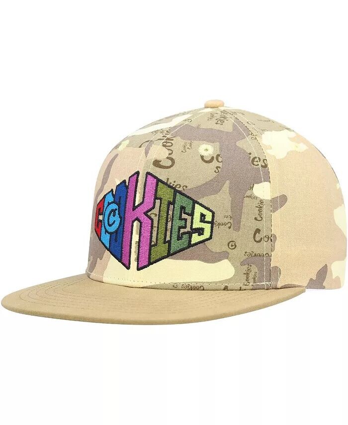 

Мужская коричневая камуфляжная кепка Snapback Across the Board Cookies, бежевый