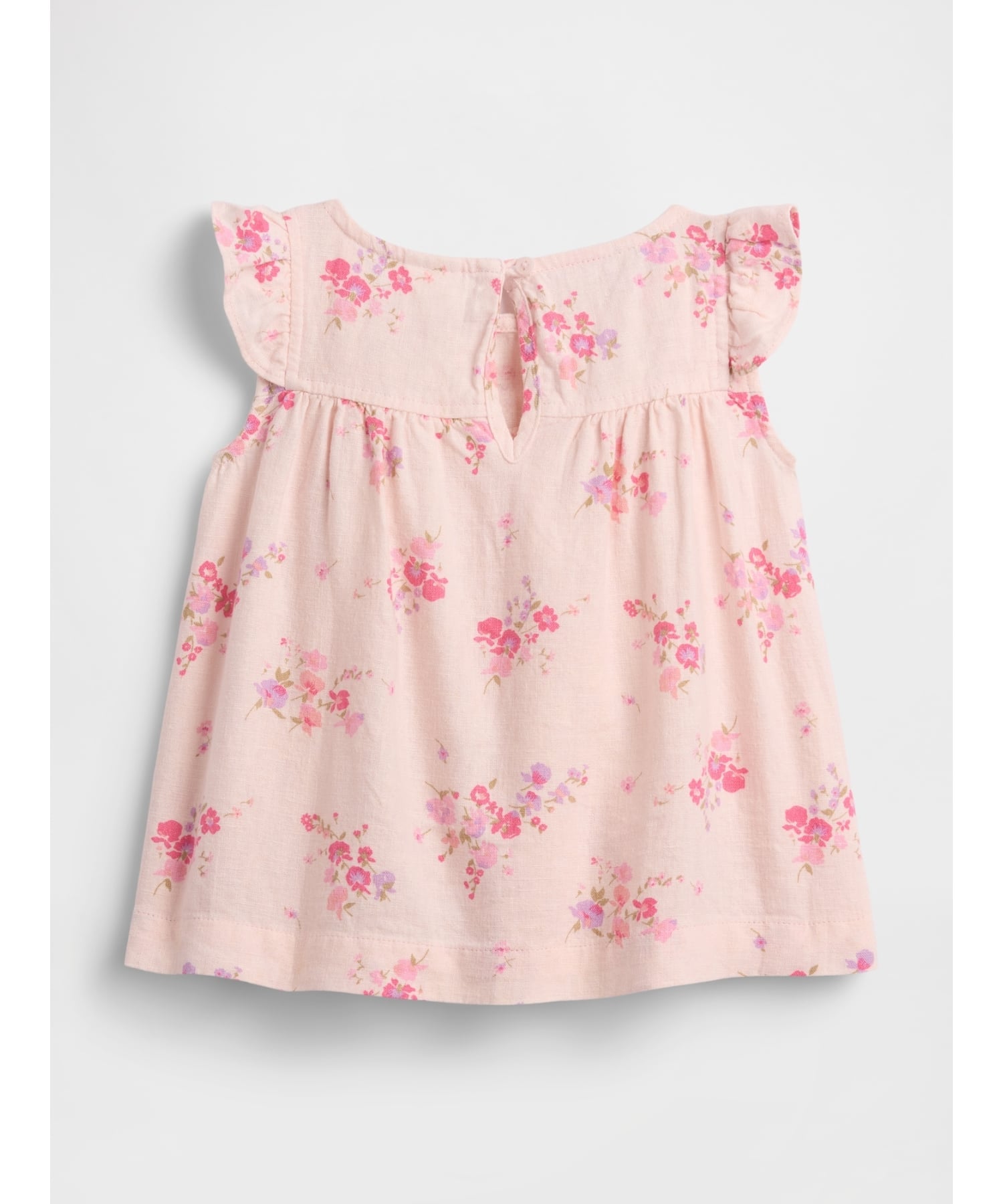 (K)babyGap Топ с оборками из льняной смеси GAP, PINK_FLORAL — фото 2