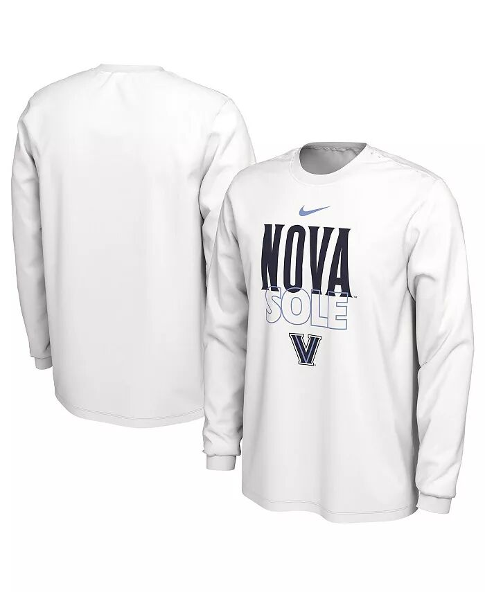 

Мужская белая футболка Villanova Wildcats On Court с длинным рукавом Nike