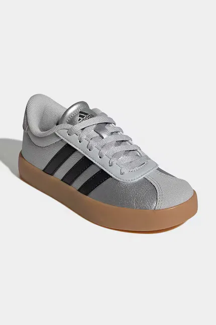 Кроссовки детские VL COURT 3.0 Adidas, серебряный — фото 2