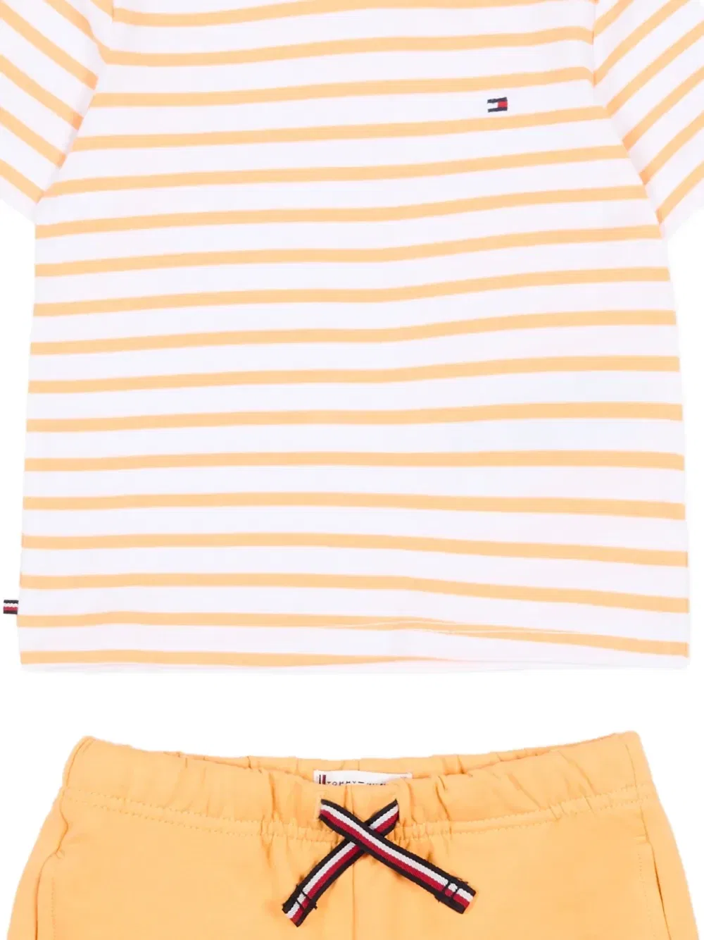 Комплект с шортами в полоску Tommy Hilfiger Junior, оранжевый — фото 3