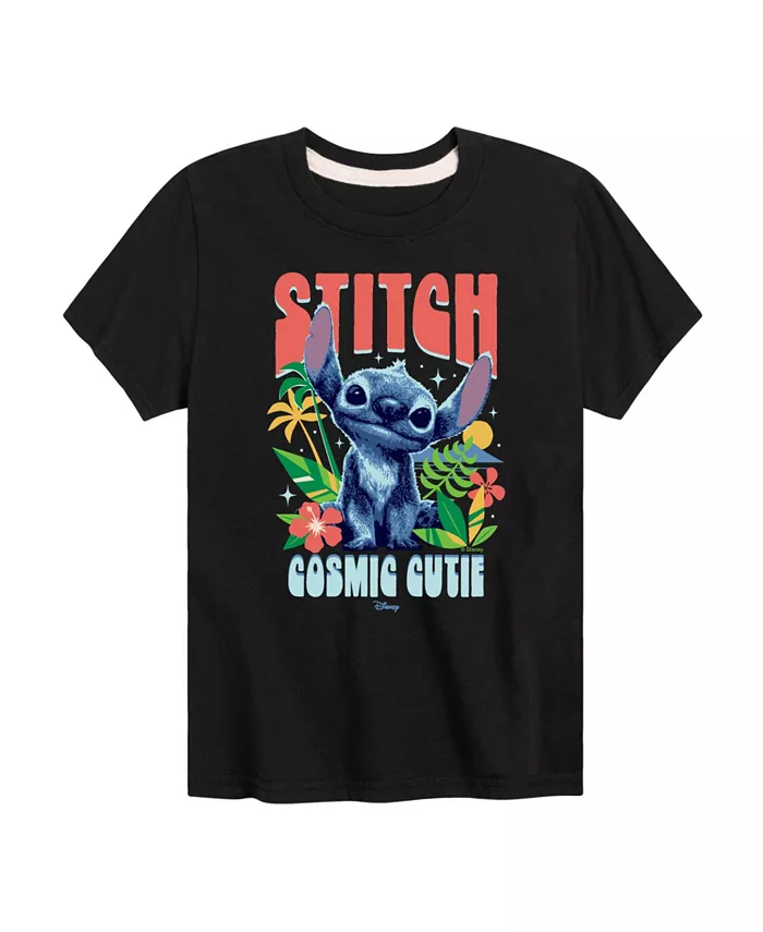 

Футболка с принтом "Stitch Cosmic Cutie" из фильма "Лило и Стич" для мальчиков старшего возраста Lilo & Stitch, черный